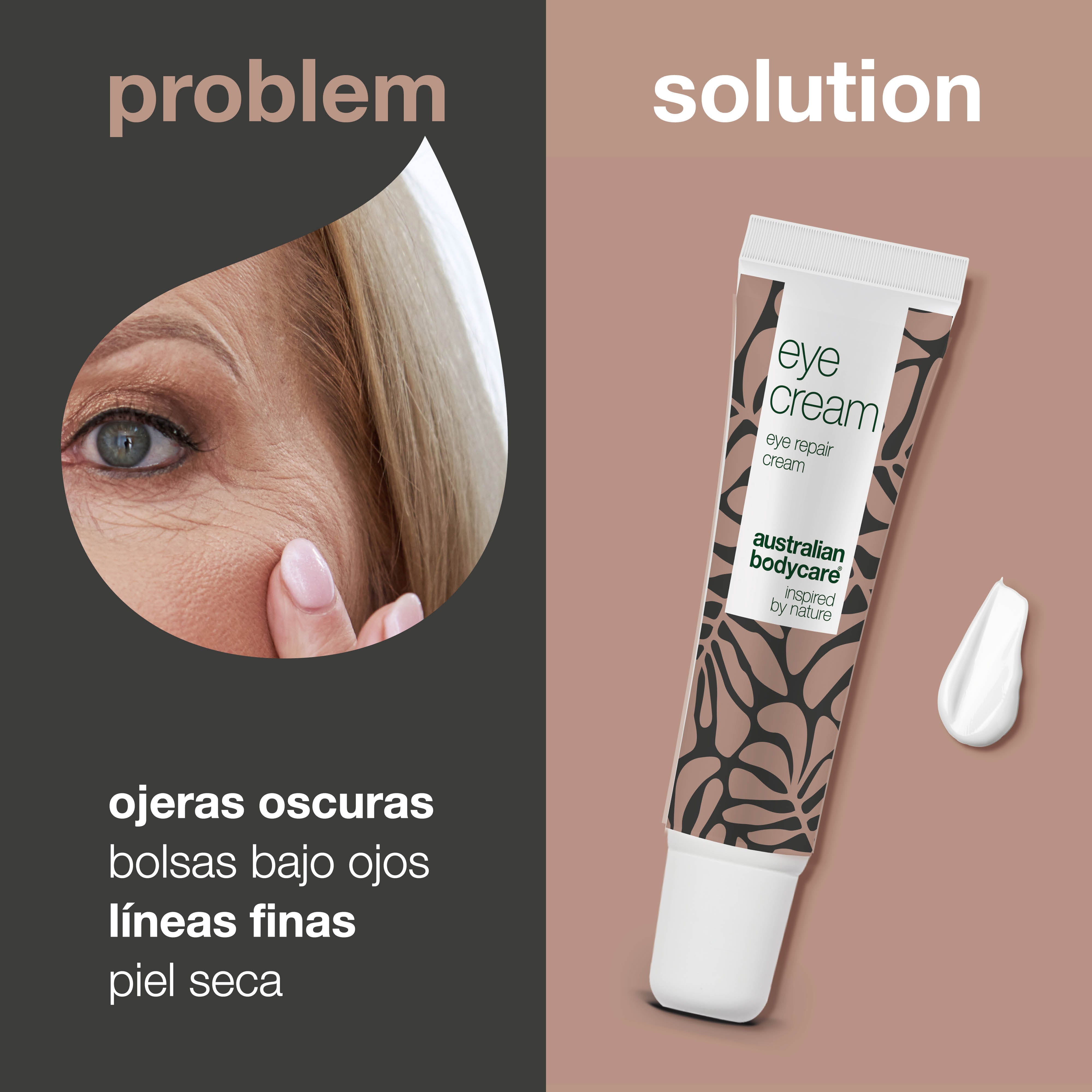 Crema para ojos contra ojeras, bolsas y líneas finas — Crema efectiva para ojos que reduce bolsas, ojeras y líneas finas. Hidrata y renueva la piel para una mirada fresca y luminosa.