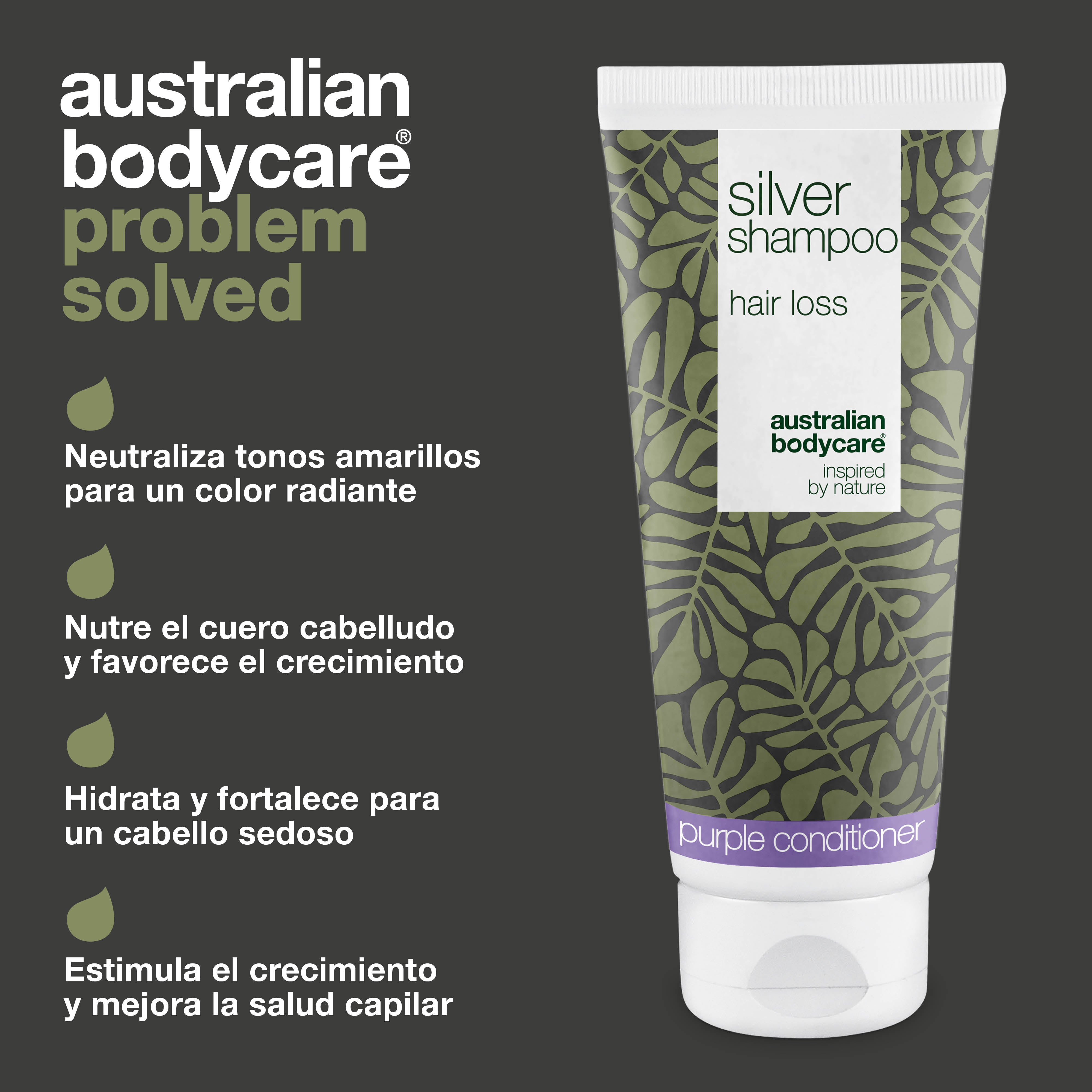 Silver Shampoo – Favorece el crecimiento y mejora el brillo del color — Neutraliza los tonos amarillos con Silver Shampoo. Nutre el cabello y deja un color rubio o gris radiante.