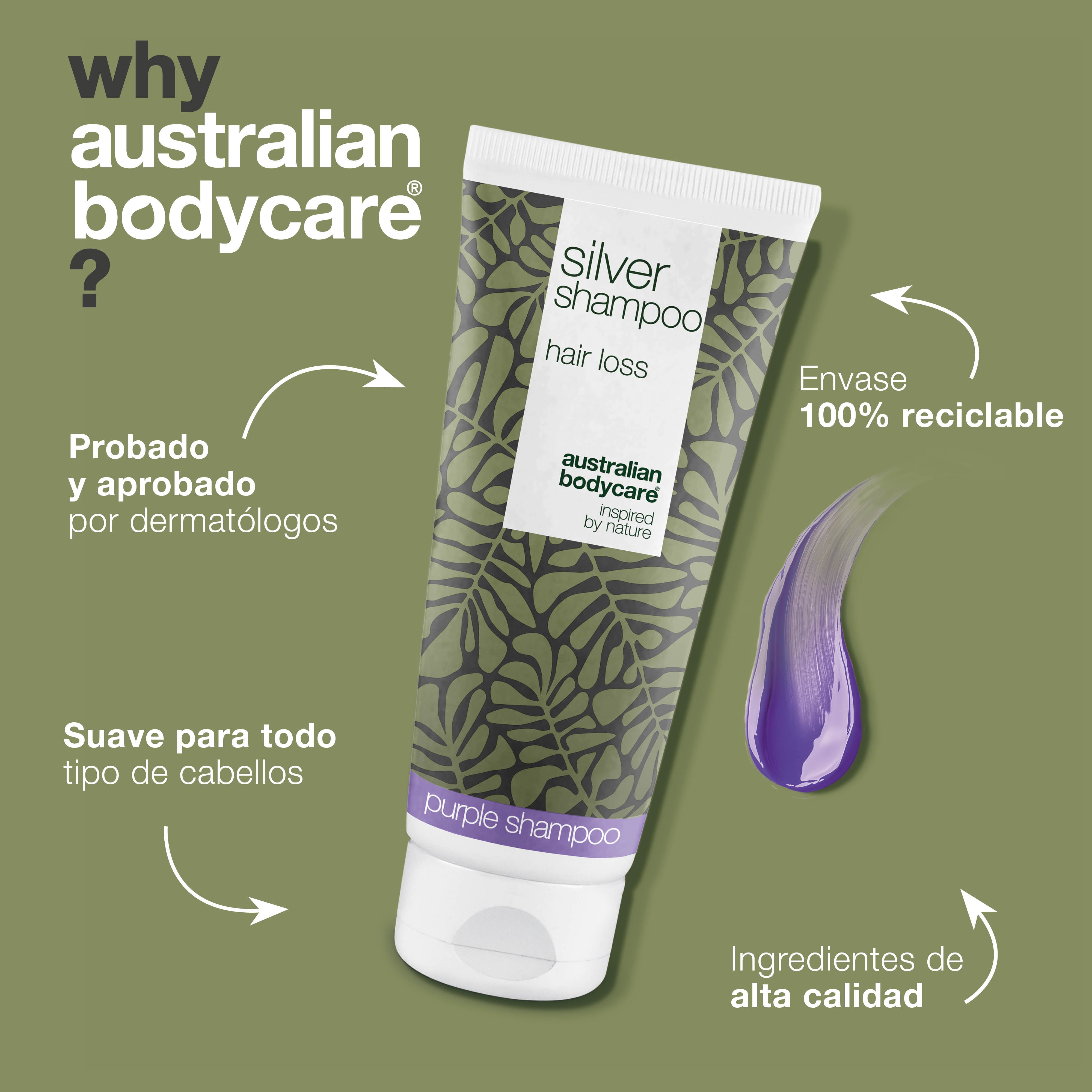 Consigue un cabello rubio o gris radiante con Silver Shampoo. Elimina tonos amarillos, nutre el cuero cabelludo y apoya un crecimiento más fuerte y saludable.