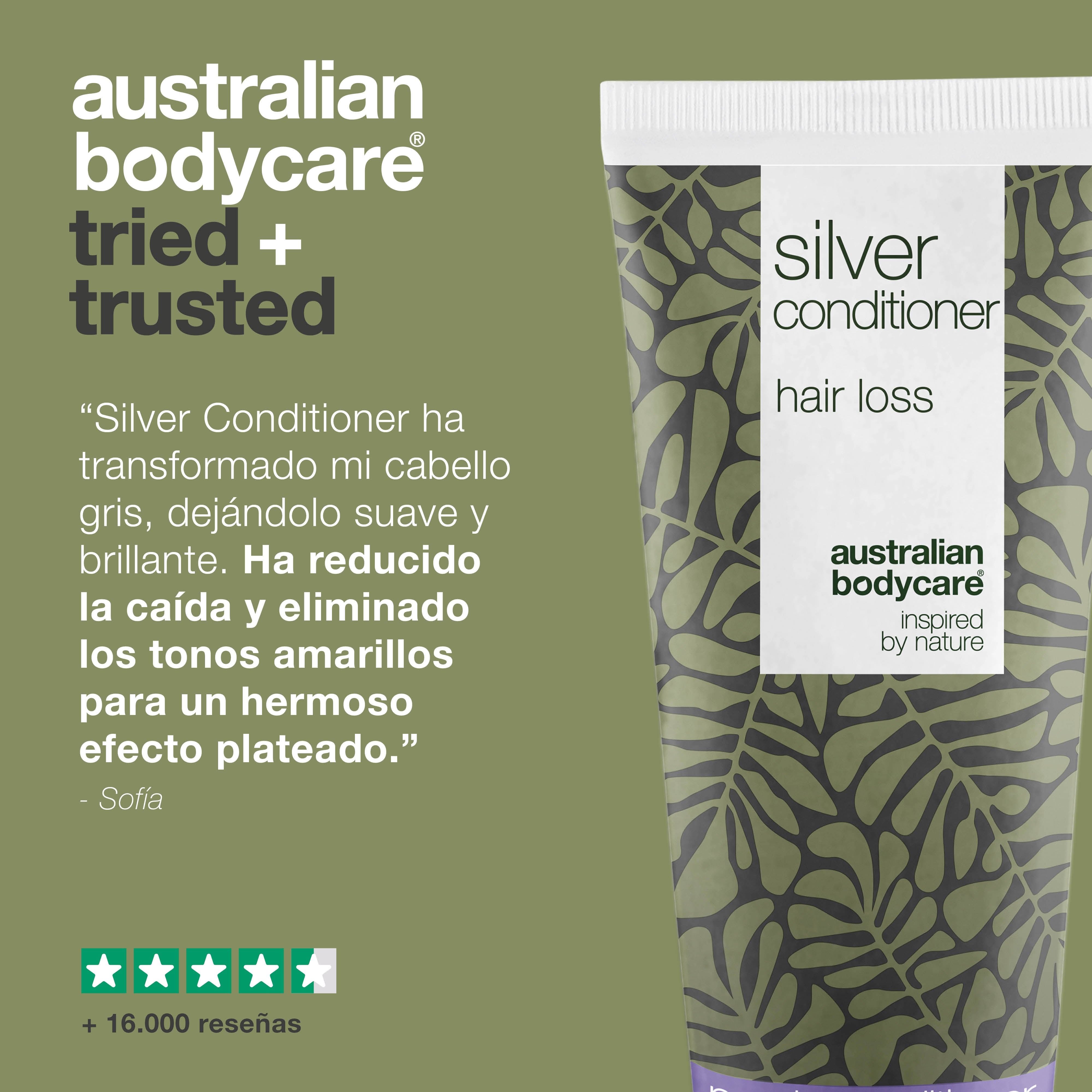 Acondicionador para cabello gris/rubio – Anticaída — Silver Conditioner reduce la caída, neutraliza tonos amarillos y deja el cabello gris o rubio suave y brillante. ¡Pruébalo ahora!