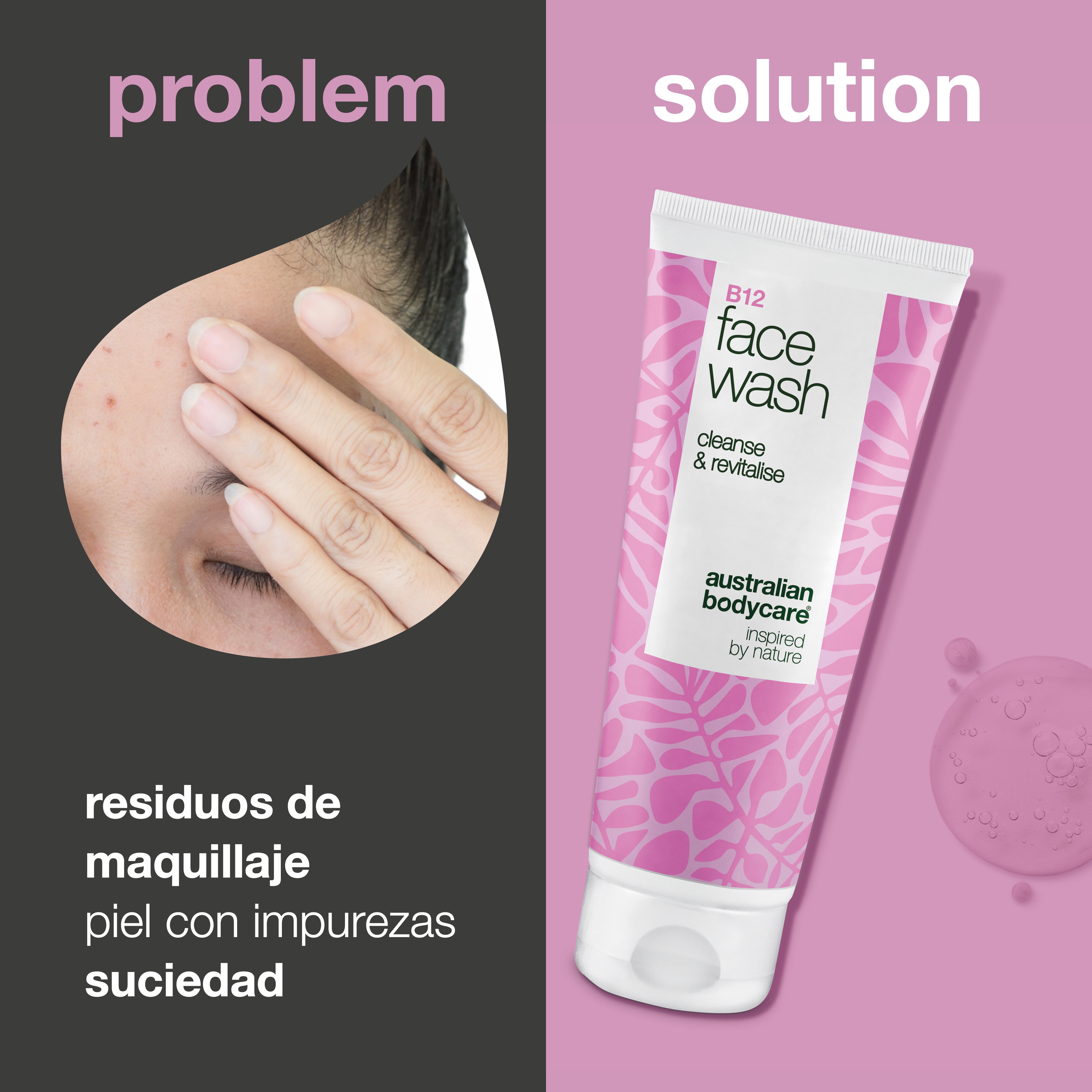 B12 Face Wash – Limpiador diario para suciedad e impurezas: eficaz limpiador facial B12 que elimina el maquillaje y las impurezas. Consigue una piel limpia, naturalmente luminosa y cuidada.