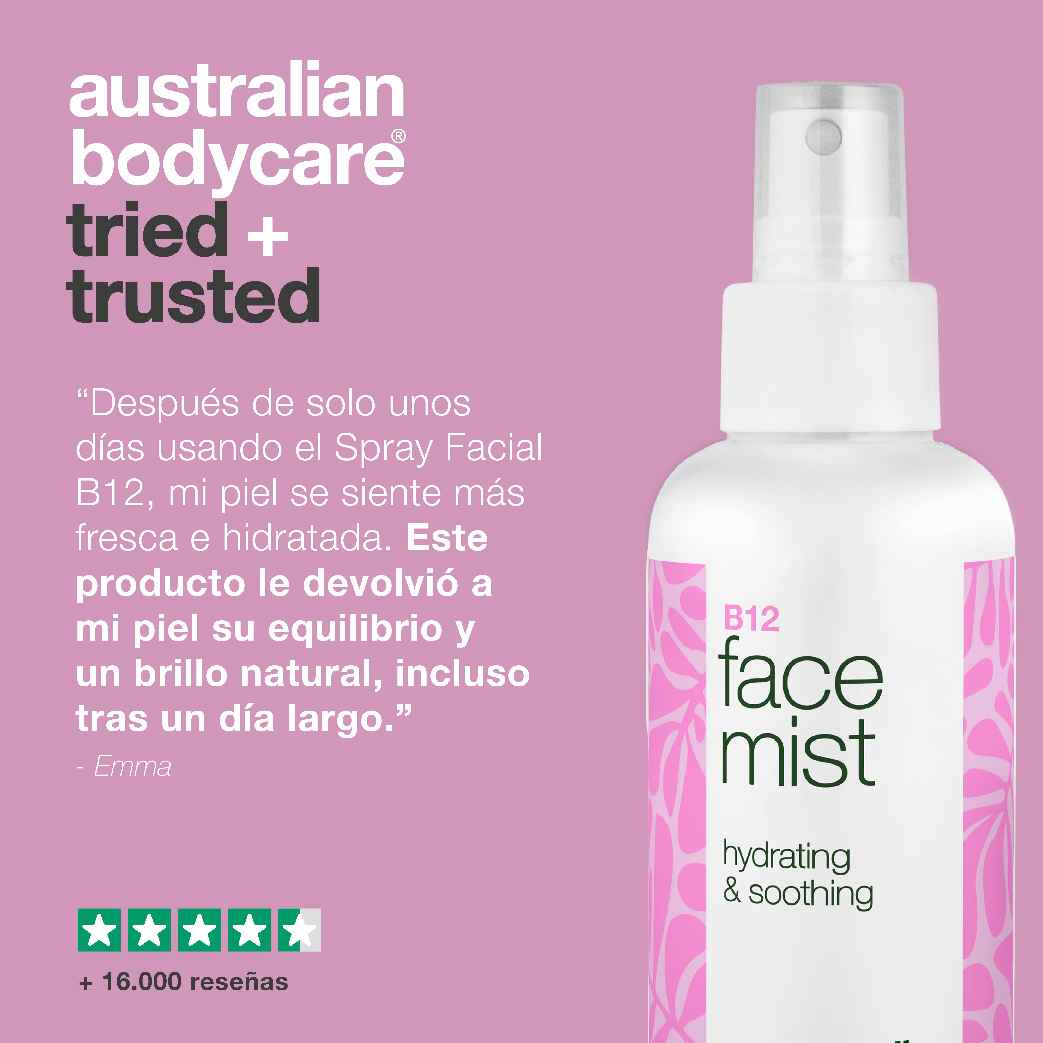 B12 Face Mist - Spray hidratante para una piel fresca y radiante - B12 Face Mist hidrata y refresca la piel. Ideal para uso diario o un refuerzo rápido durante todo el día.