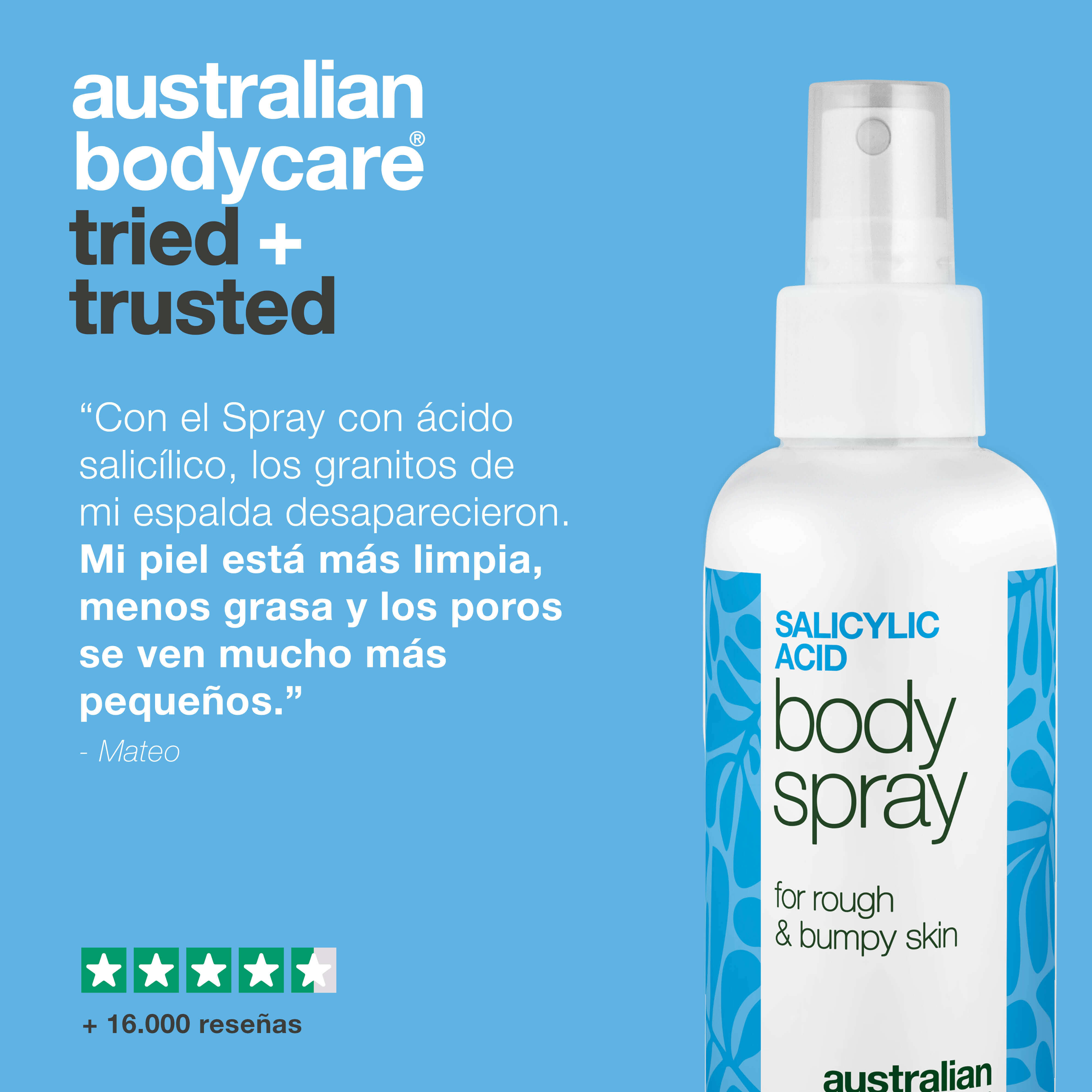 Spray con ácido salicílico para granos y poros obstruidos — Spray para granos y poros obstruidos. Con 2 % de ácido salicílico y ácido glicólico para una piel más limpia y suave.