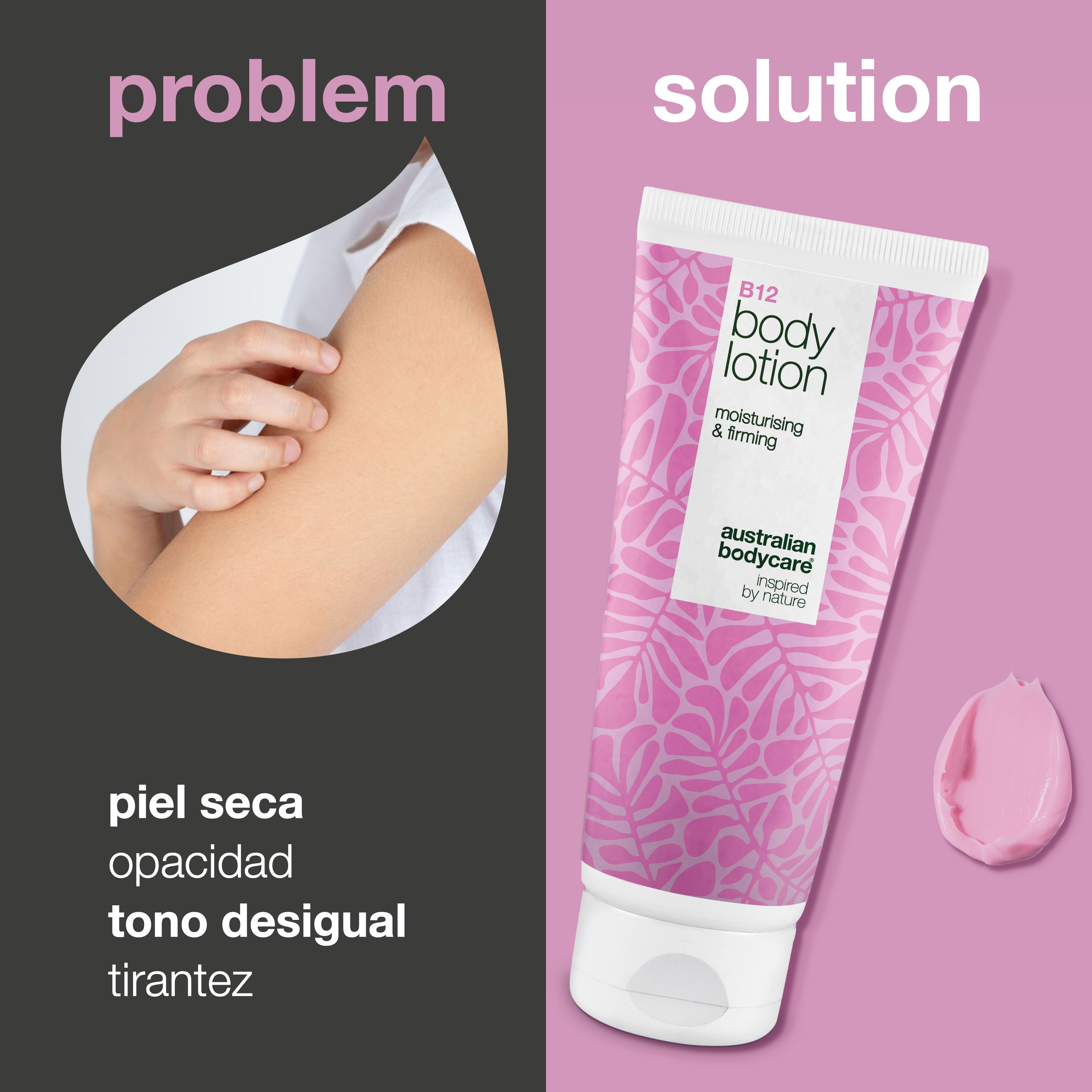 Loción corporal B12: refuerzo de humedad para todo tipo de piel: la loción corporal B12 proporciona una hidratación intensa para una piel suave y radiante. Ideal para el cuidado diario, potenciando la elasticidad y luminosidad de la piel.