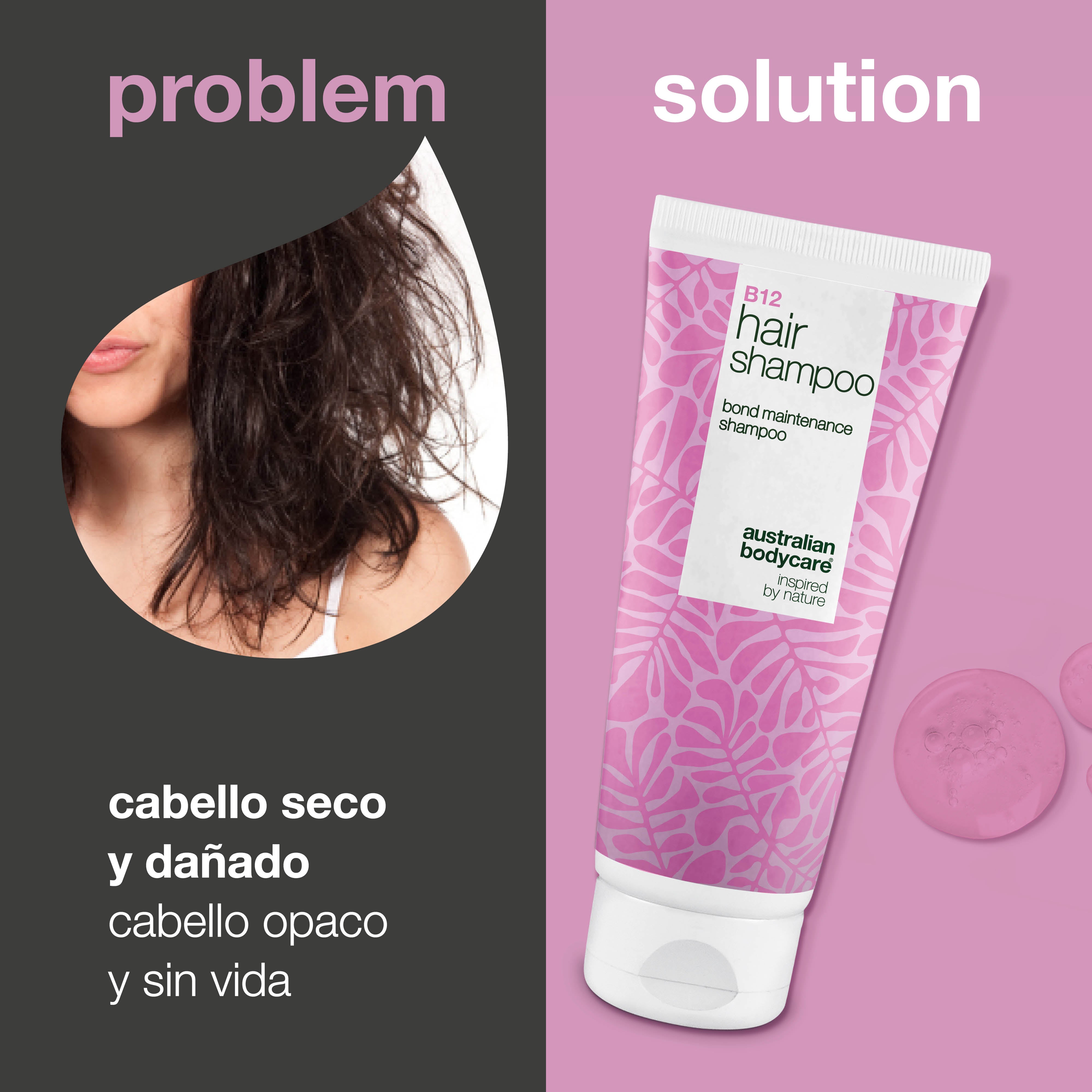El Champú con Vitamina B12 repara y fortalece el cabello dañado con un efecto bond que reconstruye la fibra capilar.