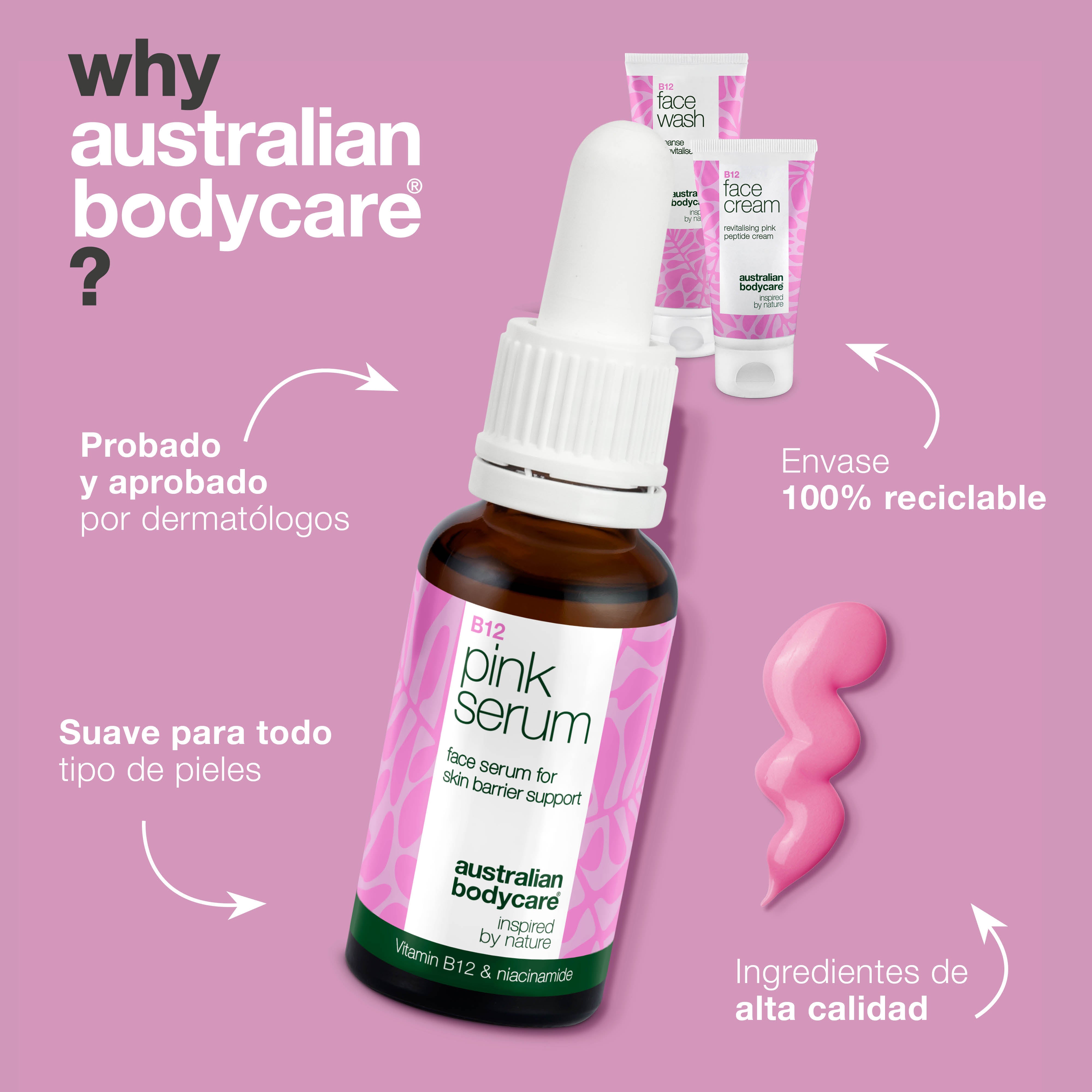 Juego de cuidado de la piel B12: limpiador facial, suero y crema facial: juego de cuidado de la piel B12 para una piel suave y saludable. Incluye lavado, sérum y crema para la hidratación y cuidado diario.