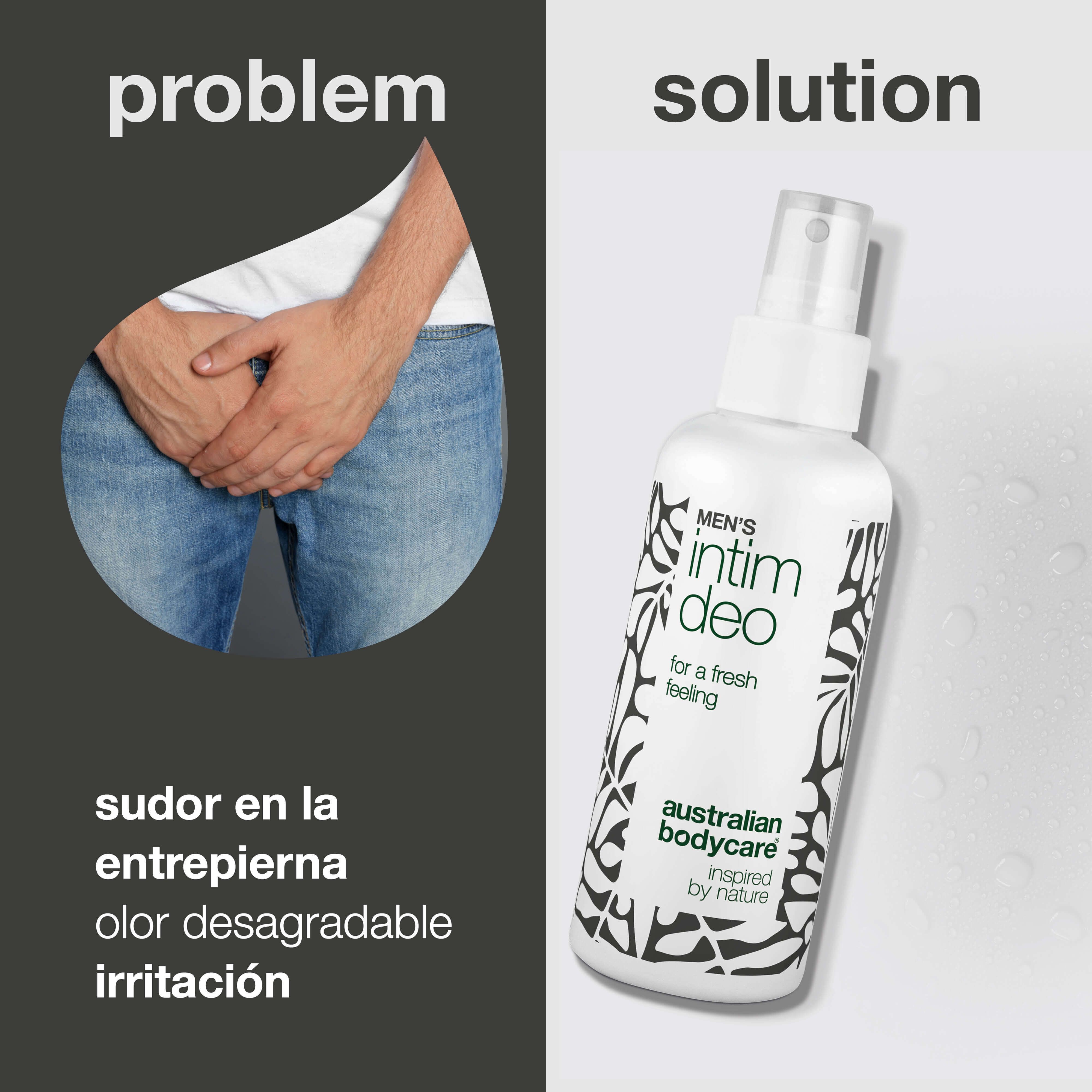 Desodorante íntimo para hombre contra sudor y mal olor — Desodorante íntimo para hombre que combate el sudor, el mal olor y la incomodidad. Frescura y bienestar todo el día.