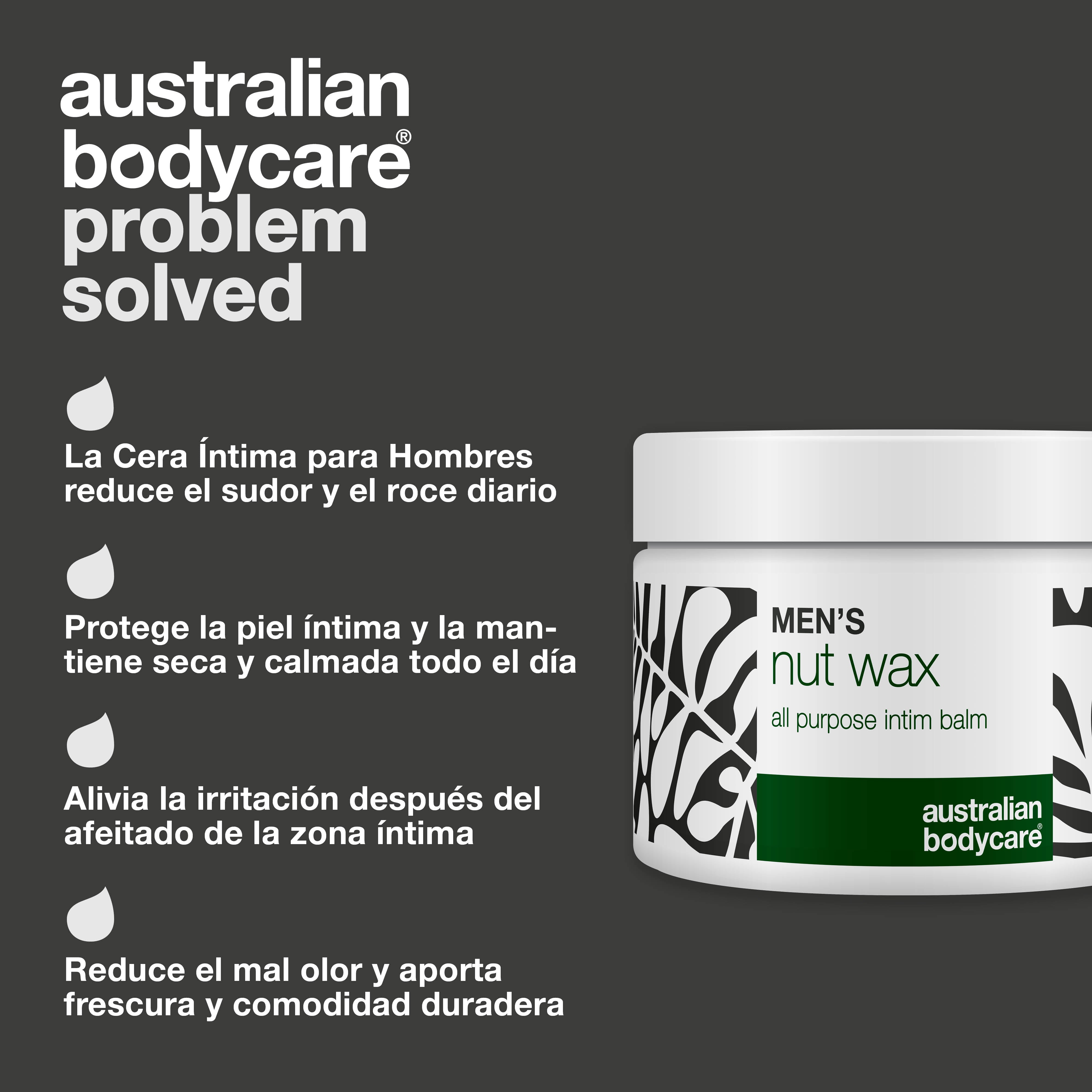 Bálsamo Íntimo para Hombres reduce sudor, fricción y mal olor. Cuida la piel sensible con manteca de karité, escualano y ingredientes calmantes.