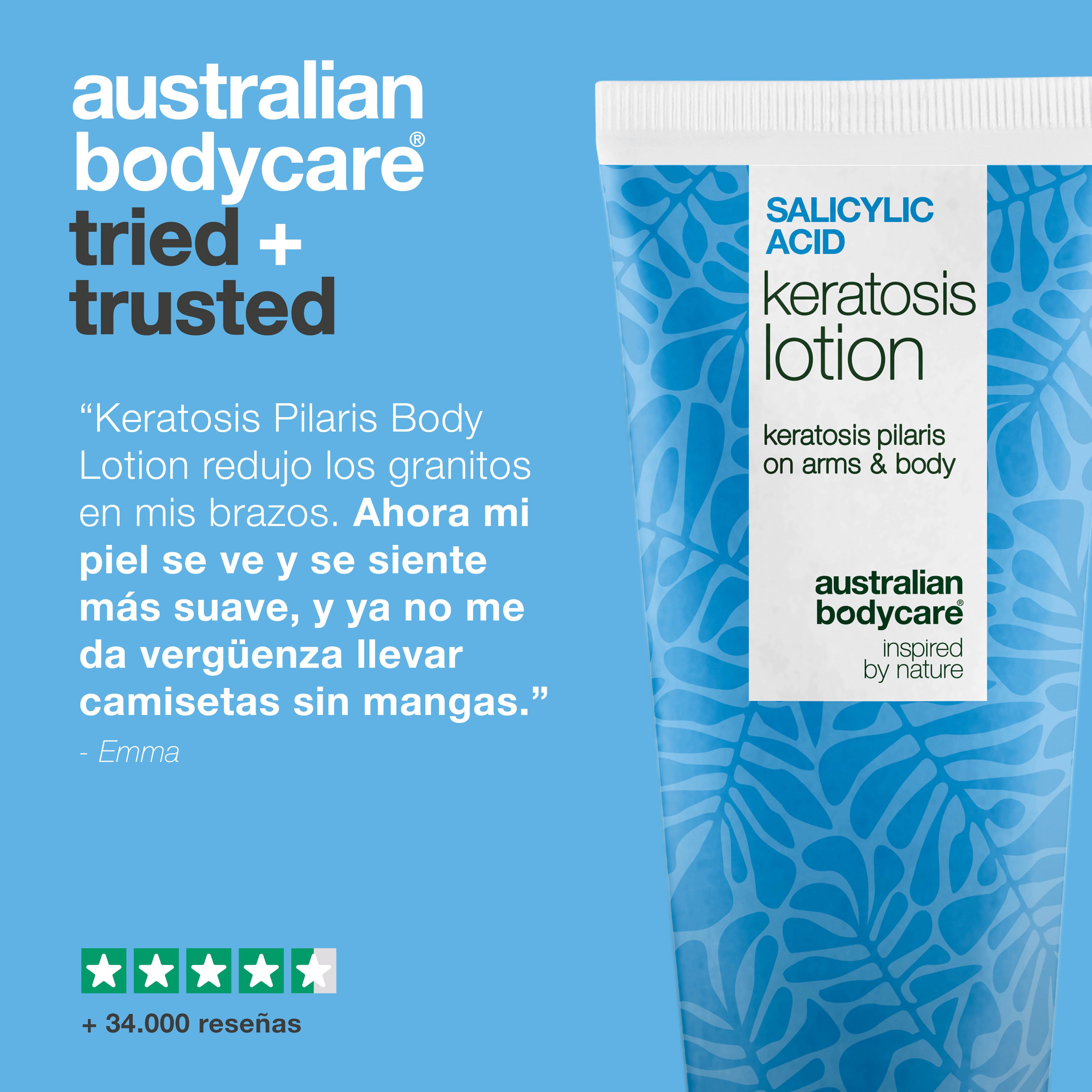 Loción corporal para queratosis pilaris y sequedad — Loción para queratosis pilaris. Suaviza y calma con ácido salicílico, niacinamida y zinc. Ideal para piel seca y rugosa.