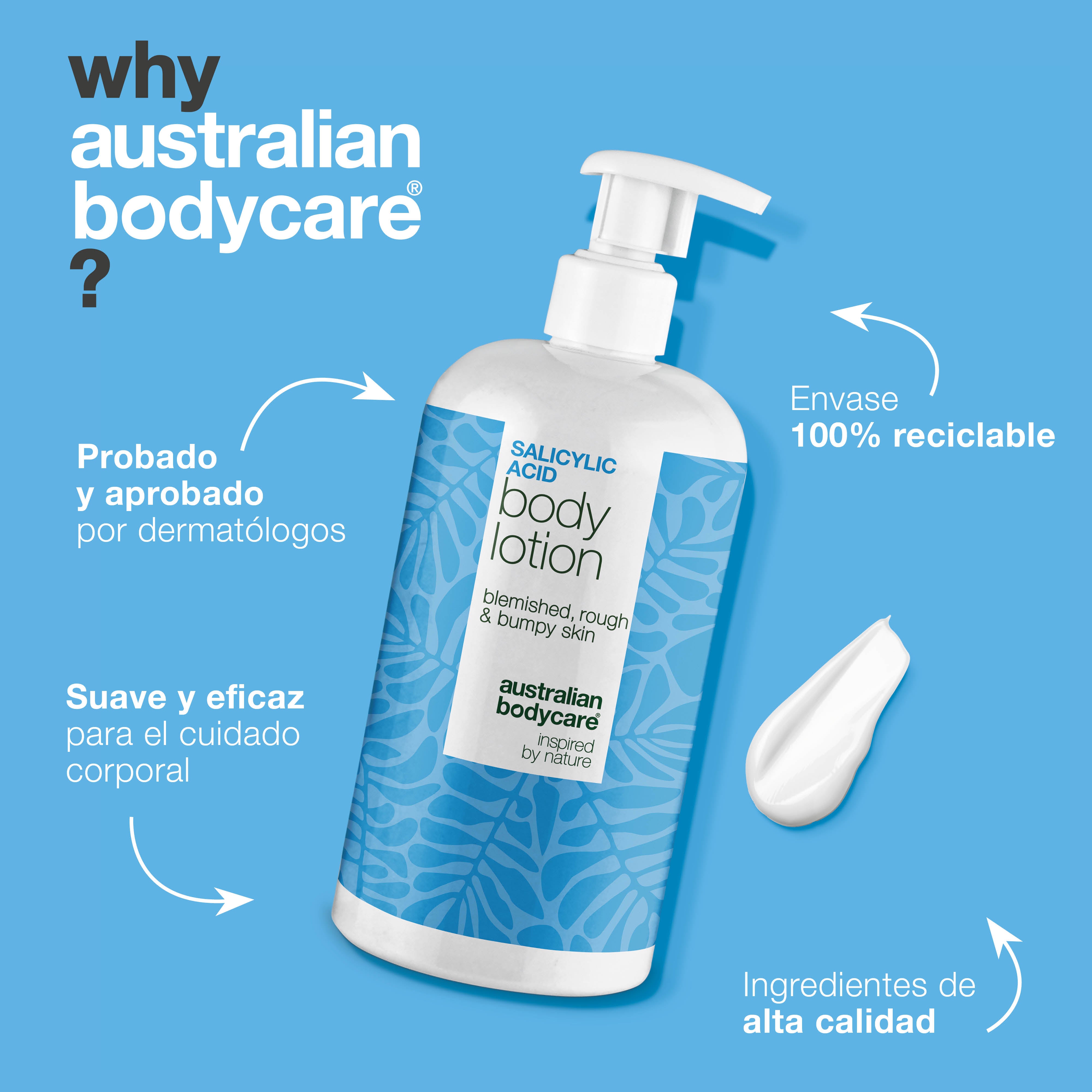 Loción corporal con ácido salicílico – piel seca y áspera — Loción corporal con ácido salicílico – piel seca y áspera