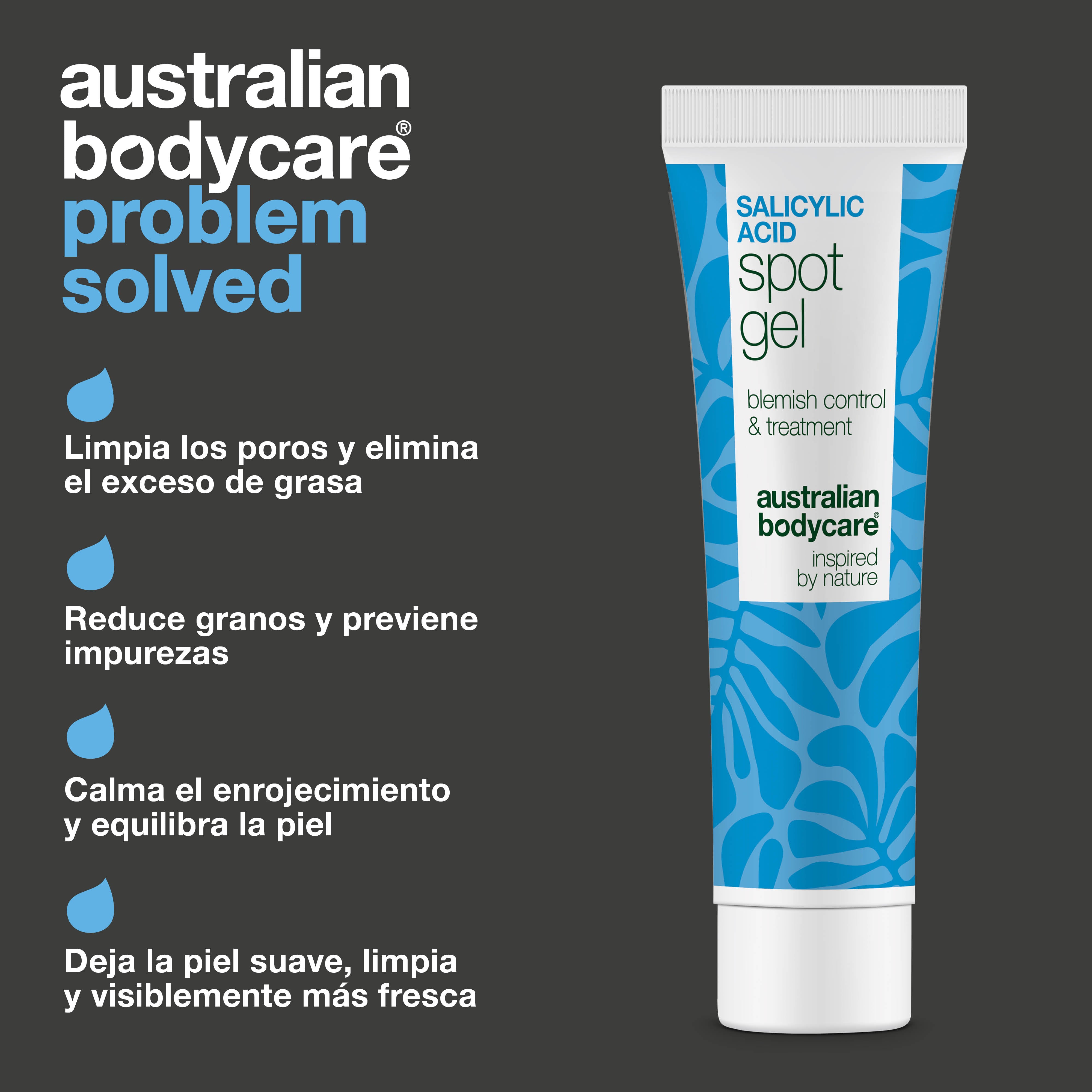 Gel puntual con ácido salicílico contra granos, puntos negros y rojeces – limpia y calma la piel
