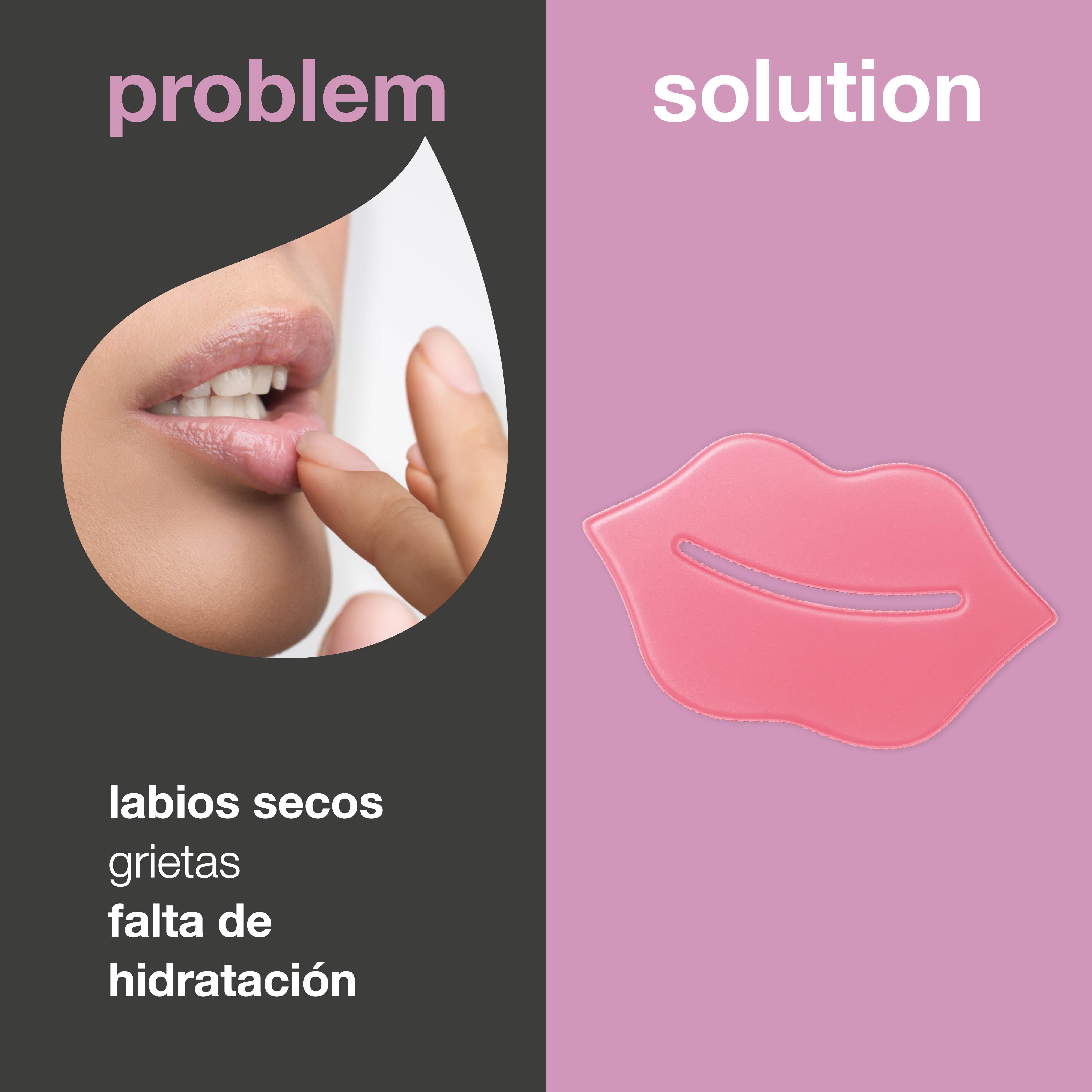 Mascarilla labial para tratar la sequedad y suavizar arrugas. Nutre, rellena e hidrata con B12, Centella Asiática y ácido hialurónico.