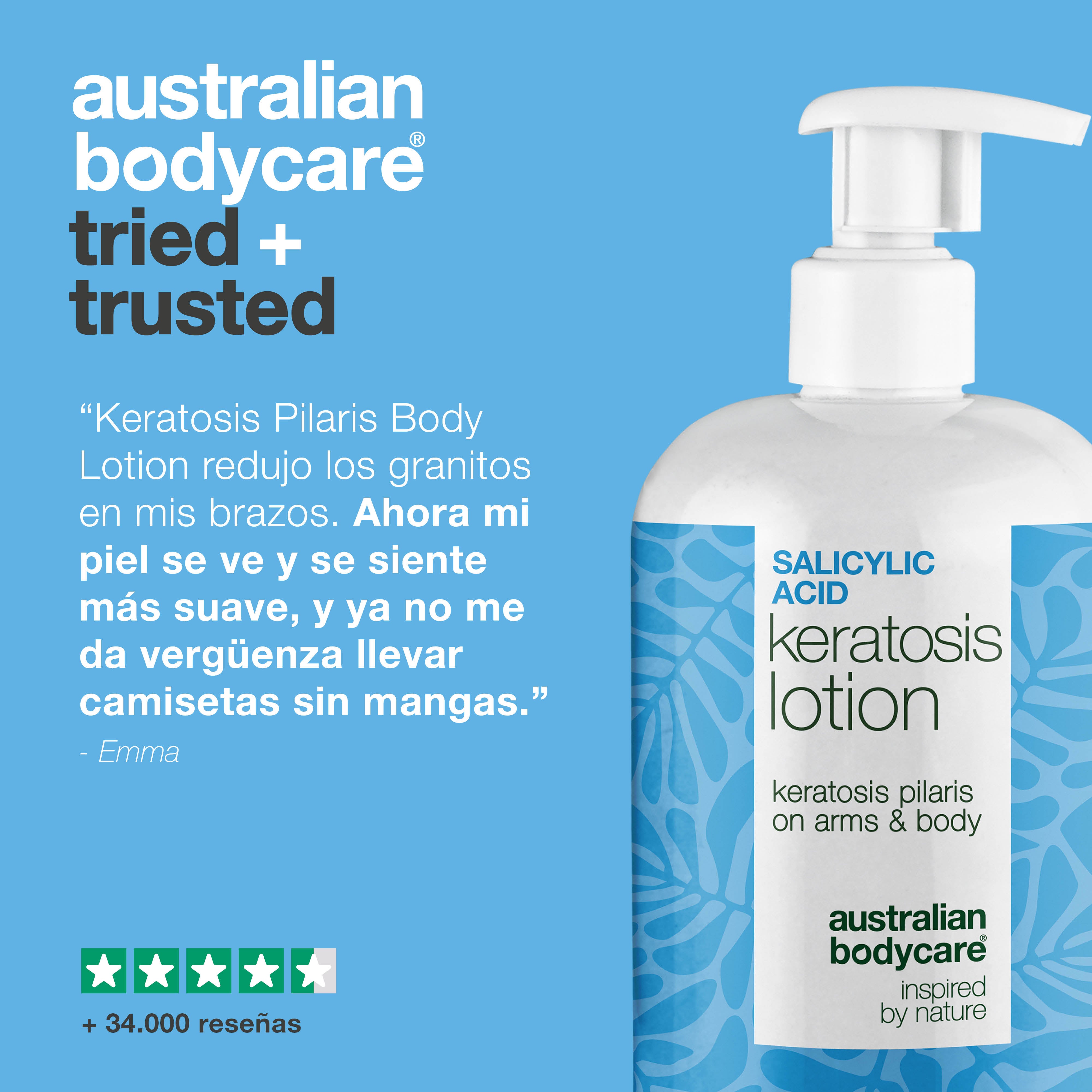 Loción corporal para queratosis pilaris y sequedad — Loción para queratosis pilaris. Suaviza y calma con ácido salicílico, niacinamida y zinc. Ideal para piel seca y rugosa.