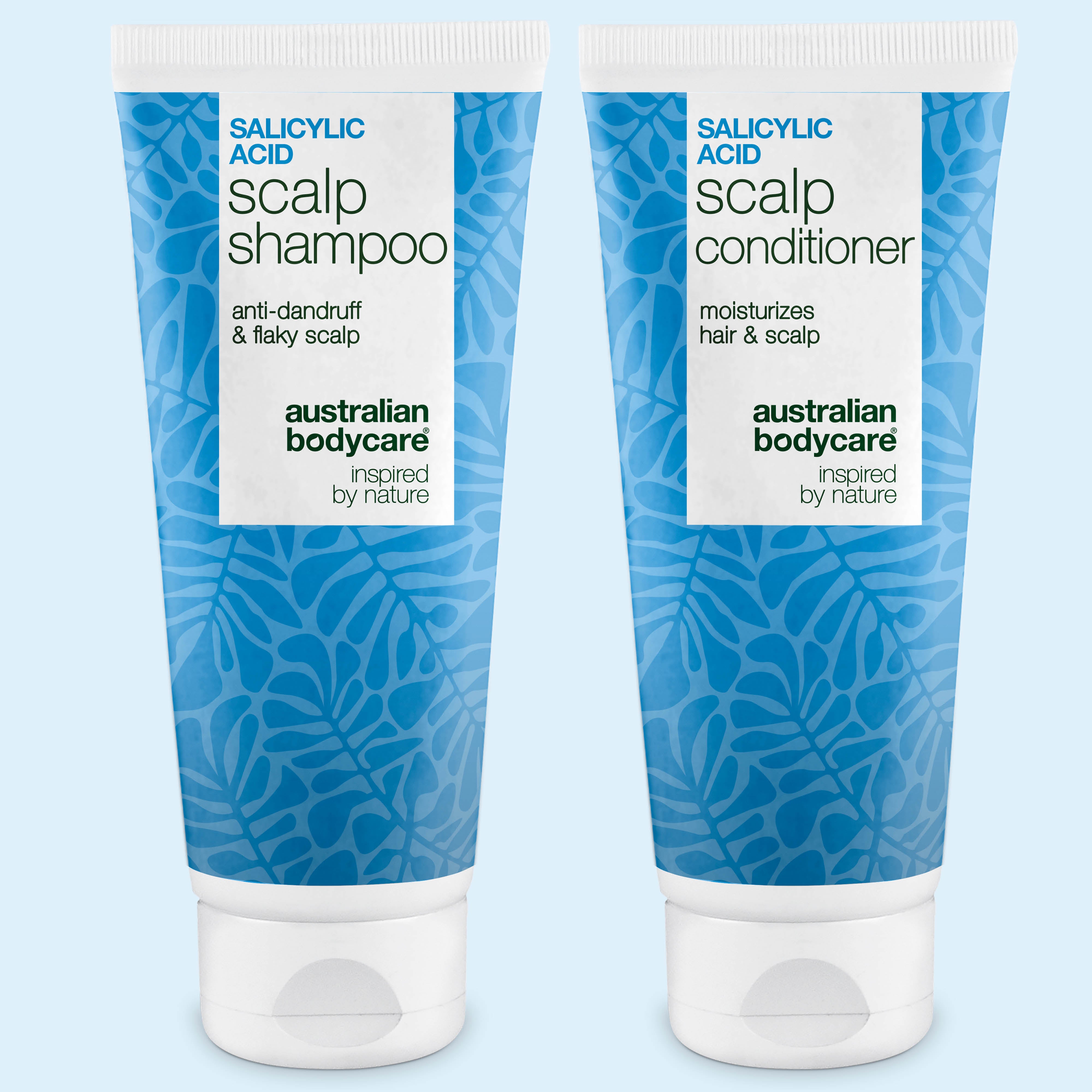 Kit Anticaspa y Cuero Cabelludo Seco con champú y acondicionador de Ácido Salicílico de Australian Bodycare