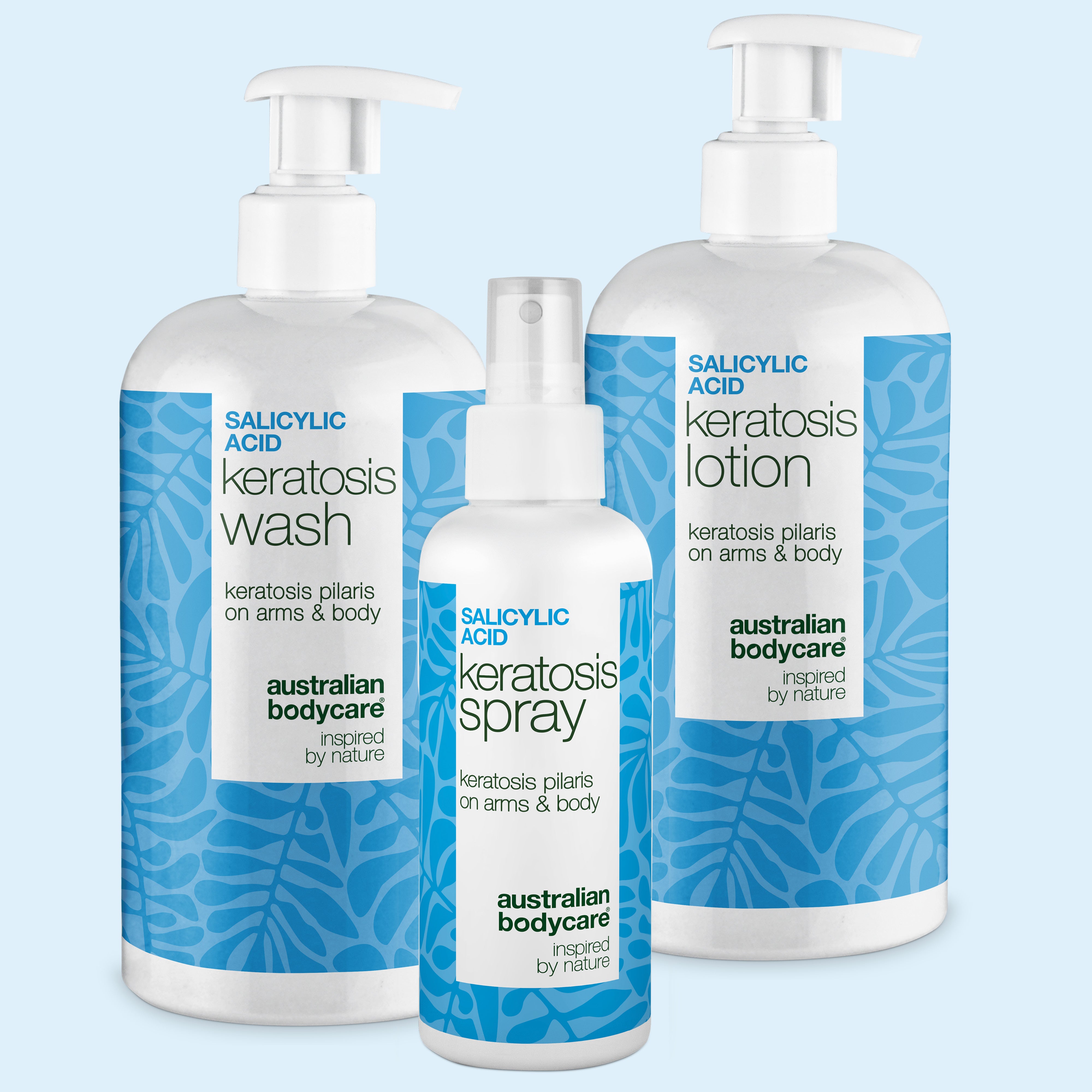 Kit Queratosis Pilaris – Gel de Ducha, Loción Corporal y Spray de Australian Bodycare