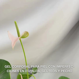 Gel corporal para piel con impurezas. Con ácido salicílico, niacinamida, zinc PCA y glicerina hidratante.