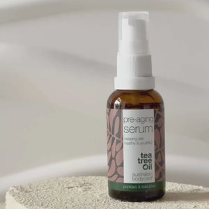 Sérum facial preenvejecimiento para prevenir líneas finas y arrugas — Sérum facial con ácido hialurónico, péptidos y cafeína para prevenir signos de envejecimiento