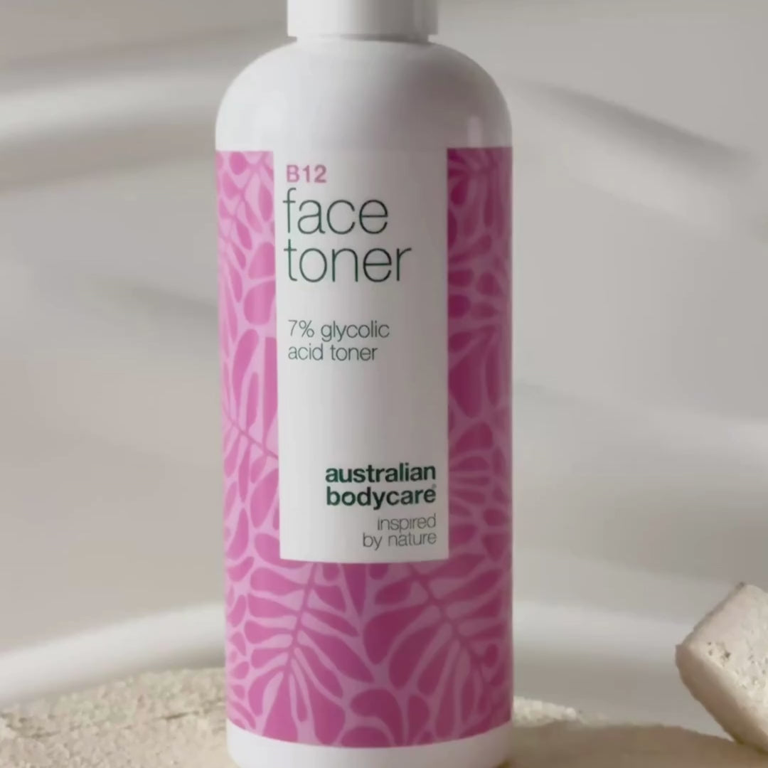 Tónico facial con B12 y 7 % de ácido glicólico para una piel suave: el tónico exfoliante con B12 y 7 % de ácido glicólico elimina las células muertas de la piel, aumenta el brillo y promueve una tez uniforme.