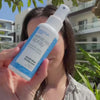 Spray para queratosis pilaris, piel de gallina y granitos secos. Con ácido salicílico, glicólico, glicerina y pantenol para suavizar e hidratar la piel.
