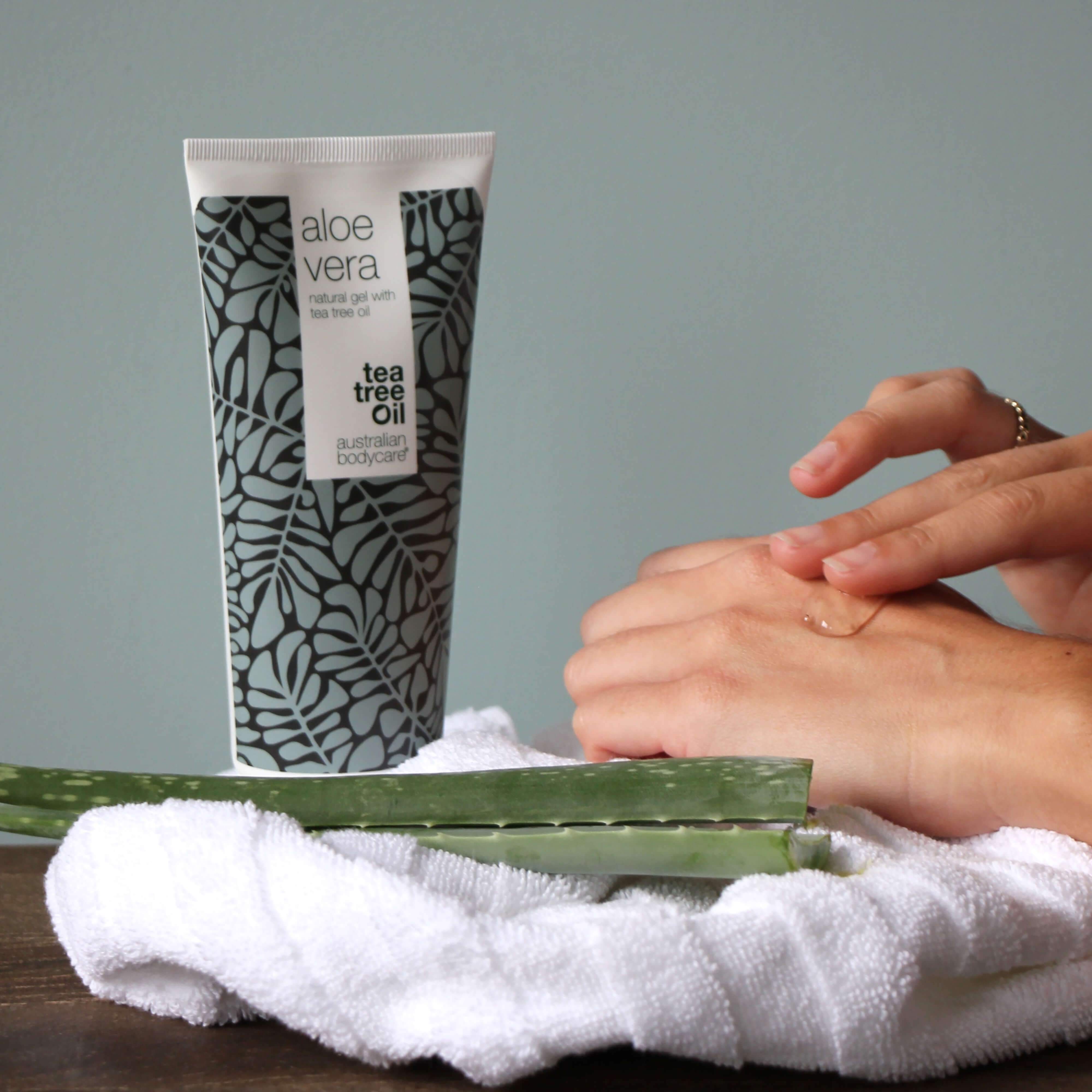 Gel de Aloe Vera — Gel enfriante para la picazón y la piel irritada, quemaduras solares y rasguños