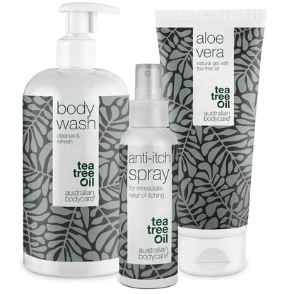 Pack de Aftersun para pieles rojas y quemadas por el sol  - 3 productos para el cuidado de quemaduras solares, escozor en la piel y eczema solar